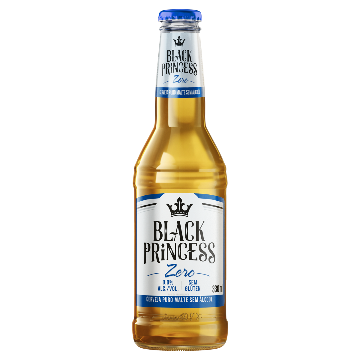 Cerveja Puro Malte Zero Álcool sem Glúten Black Princess Garrafa 330ml