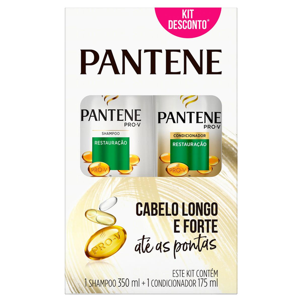 Kit Shampoo 350ml + Condicionador 175ml Pantene Restauração