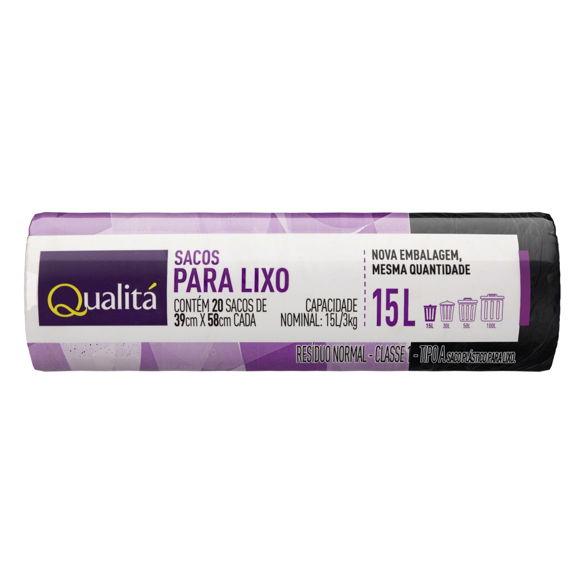 Saco para Lixo Tipo A 15l Qualitá 20 Unidades