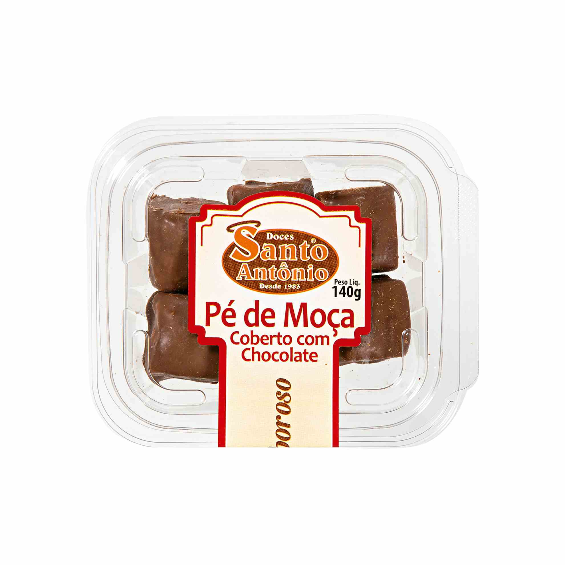 Pé de Moça Coberto de Chocolate Santo Antônio 140g