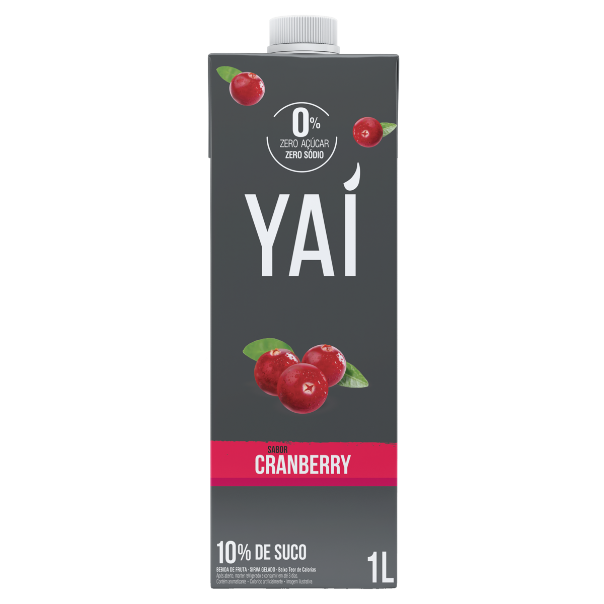 Bebida Cranberry Zero Açúcar Yaí Caixa 1l