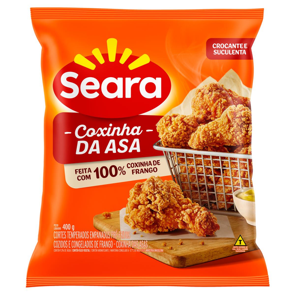 Coxinha da asa tradicional empanado crocante SEARA 400g