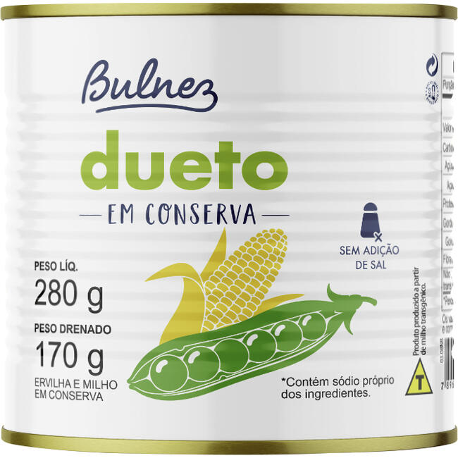 Dueto Bulnez Ervilha e Milho Lata 170g