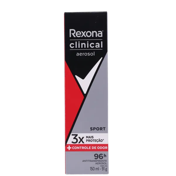 Desodorante Aerossol Rexona 150ml - Clinical - Sport - Masculino