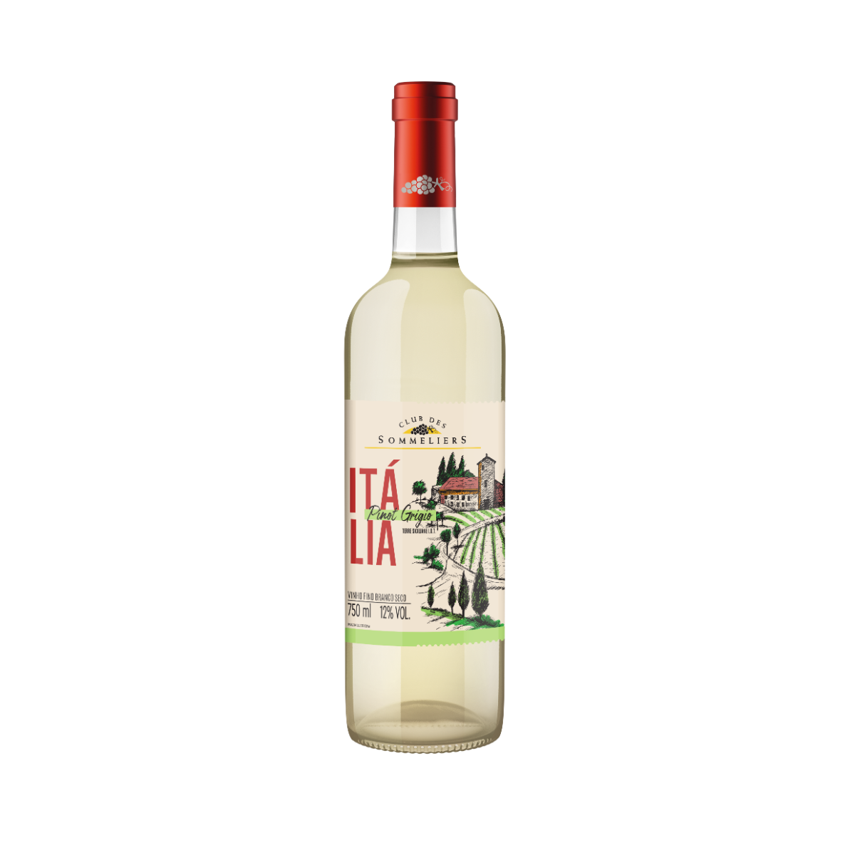 Vinho Branco Italiano Clubes Des Sommeliers Pinot Grigio 750ml