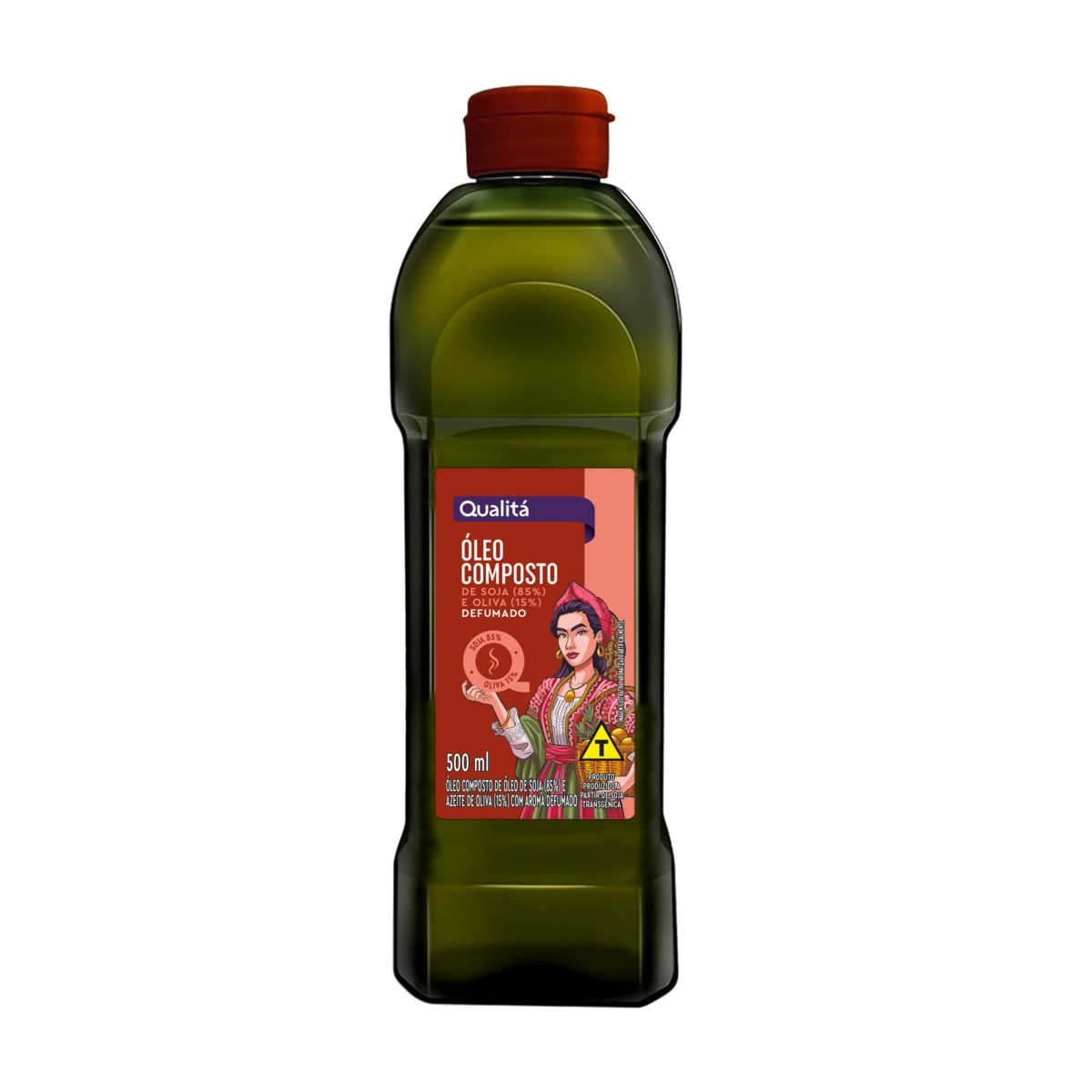 Óleo Composto de Soja e Oliva Defumado Qualitá Garrafa 500ml