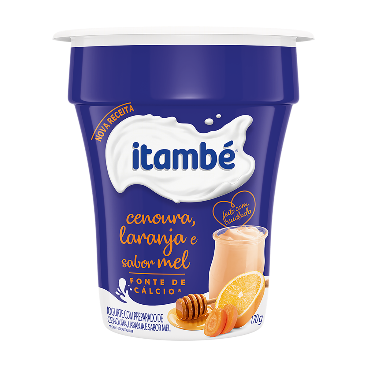 Iogurte Cenoura, Laranja e Mel Itambé Copo 170g