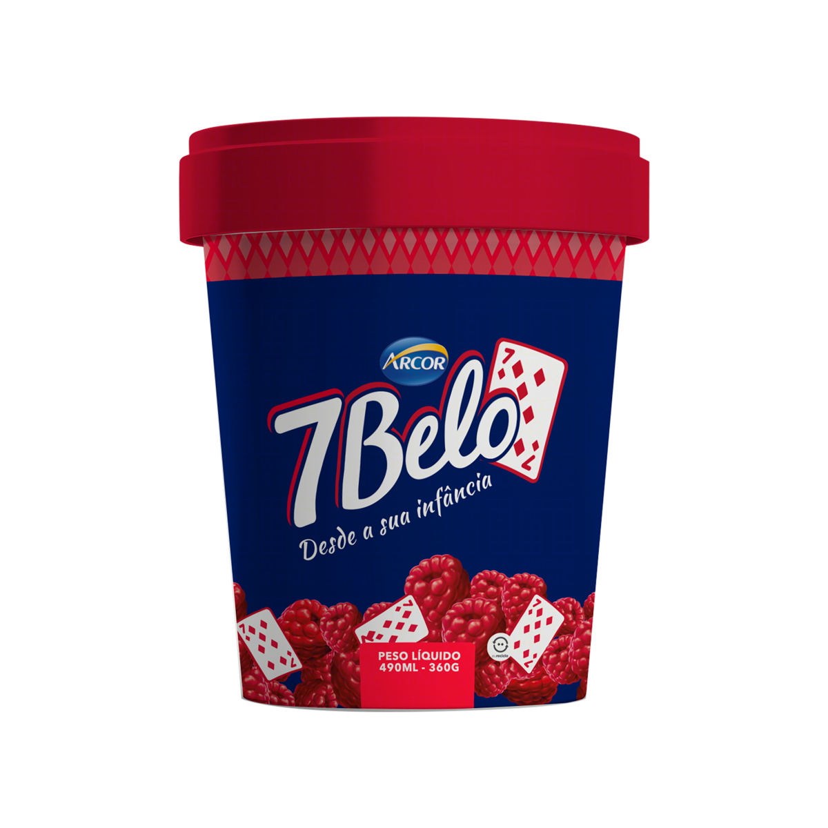 Sorvete ARCOR 7 Belo 490ml
