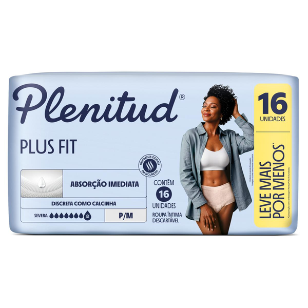 Roupa íntima Descartável Plenitud Protect Plus Incontinência Intensa P/m Com 16 Unidades Leve Mais Por Menos