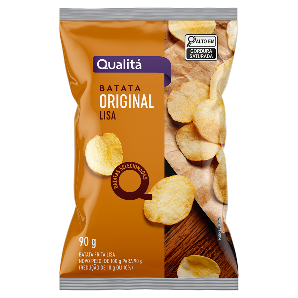Batata Frita Lisa Original Qualitá Flow Pack 90g