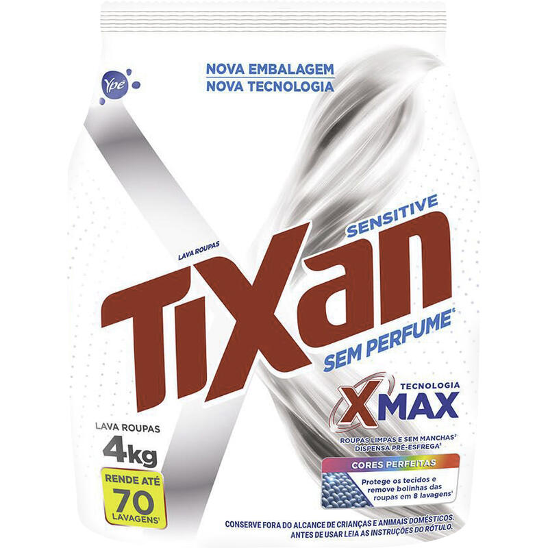 Sabão em Pó Tixan Ypê Sensitive Sachê 4Kg
