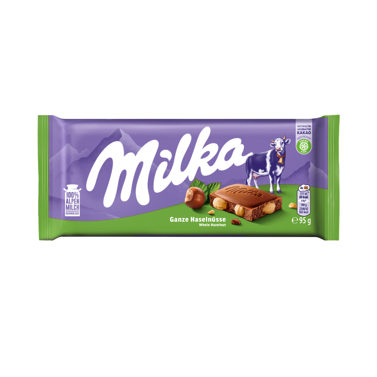 Chocolate Milka Whole Hazelnut 95G