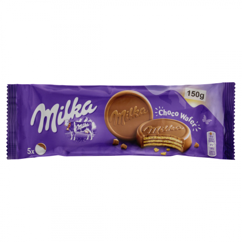 Biscoito Choco Wafer Milka 150g 5un.