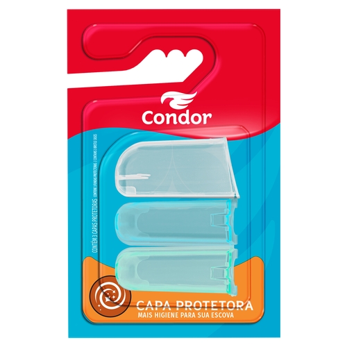 Protetor De Cerdas Condor Para Escova Dental Com 3 Unidades