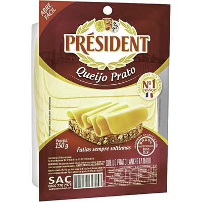 Queijo Prato Président Fatiado 150g