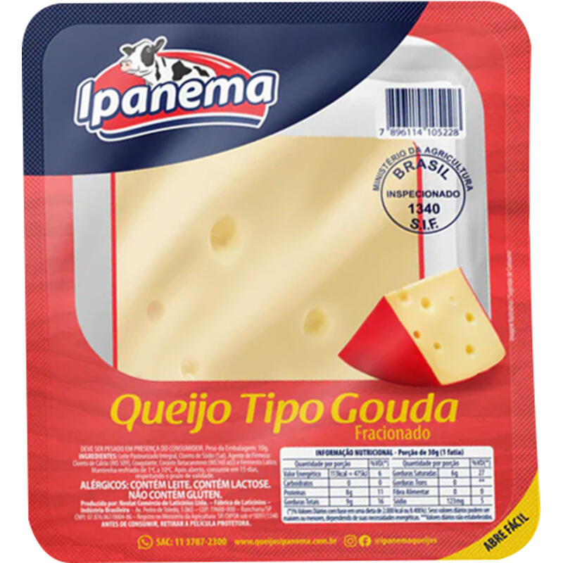 Queijo Tipo Gouda Ipanema Preço por quilo na peça