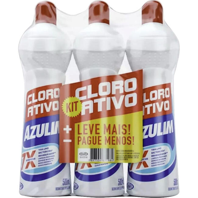 Kit Azulim Cloro Ativo 3x500ml