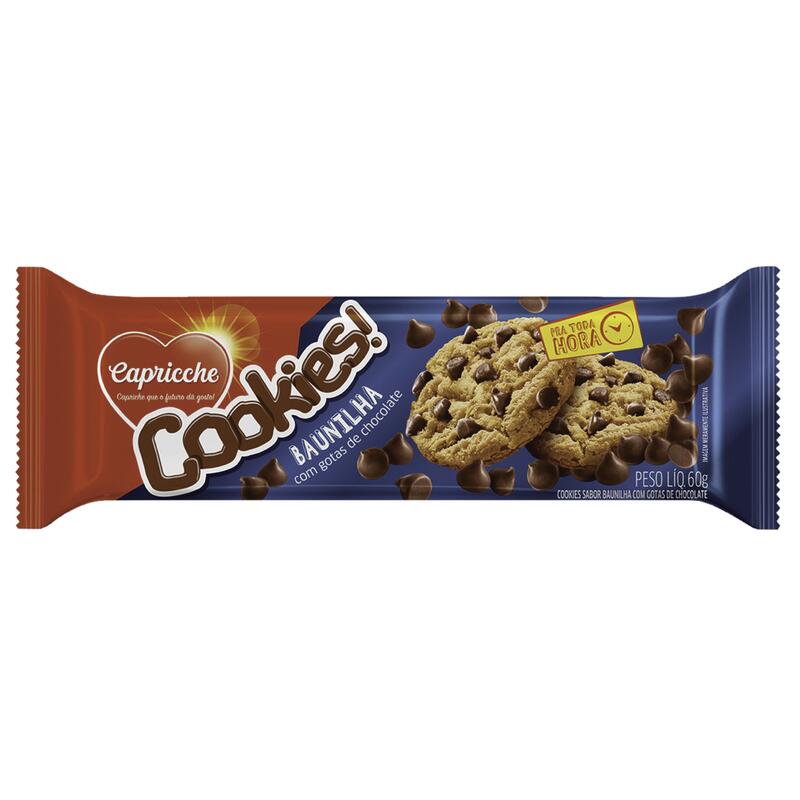 Biscoito Cookies Capricche Baunilha 60g