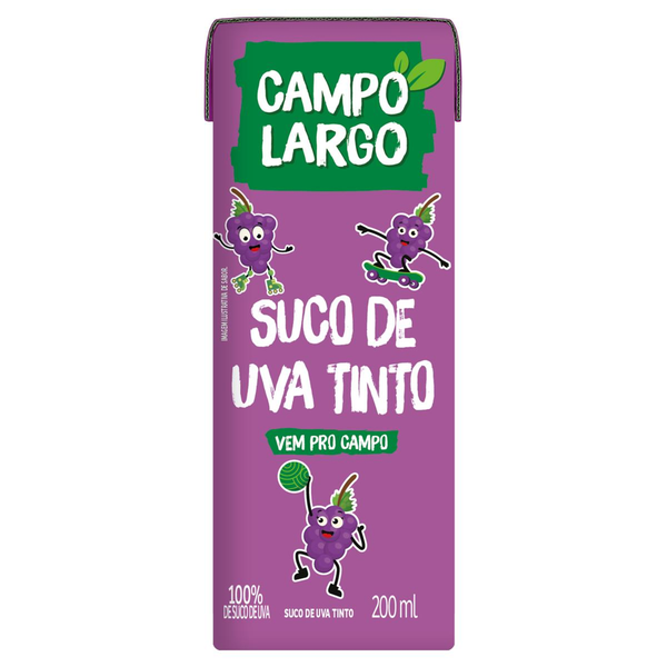 Suco Campo Largo 200ml - Integral - Uva - TP