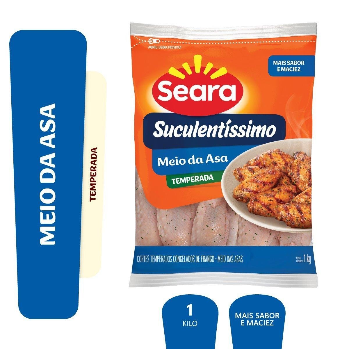 Meio da asa Seara IQF 1kg