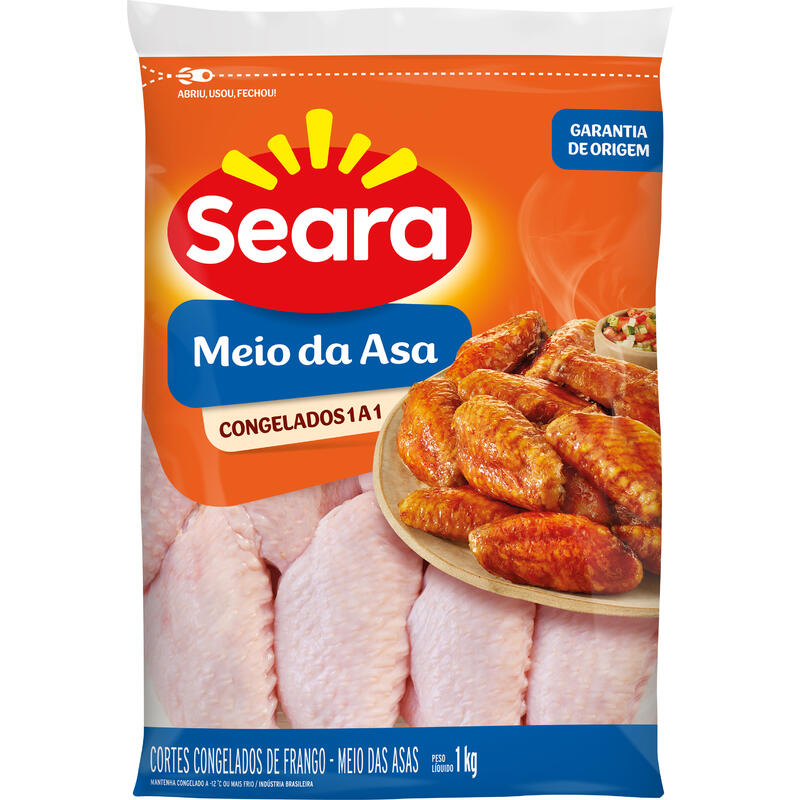 Meio da asa Seara IQF 1kg
