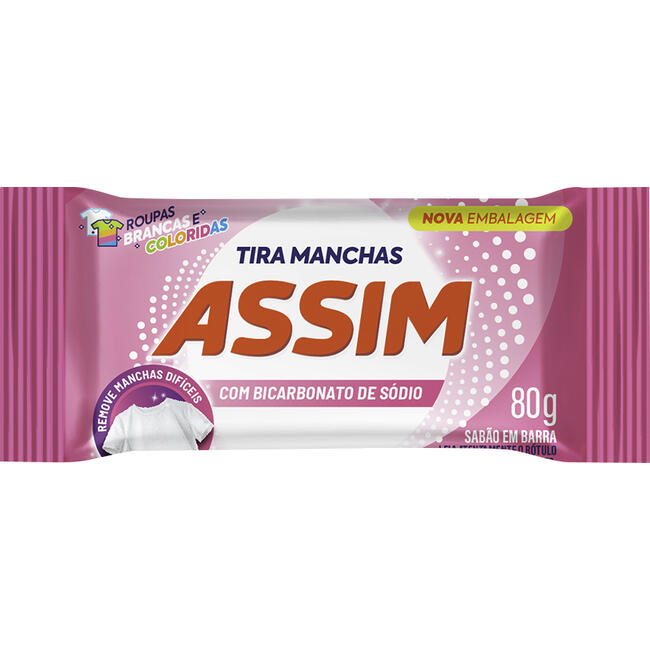 Tira-Manchas em Barras Assim Roupas Coloridas 80g