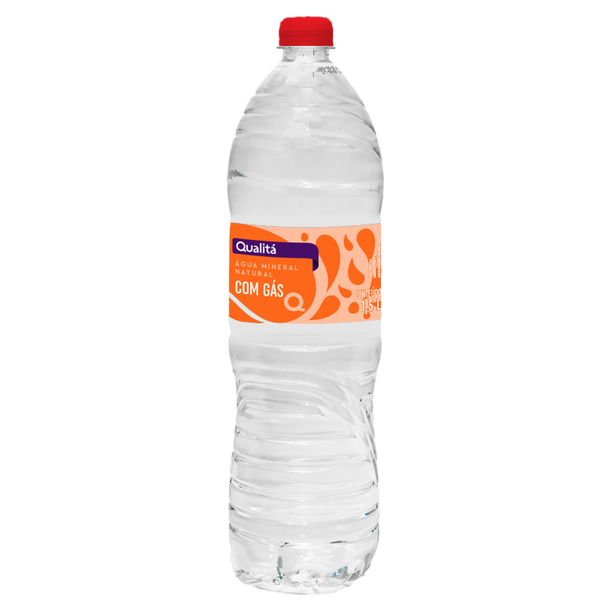 Água Mineral Natural com Gás Qualitá Garrafa 1,5l
