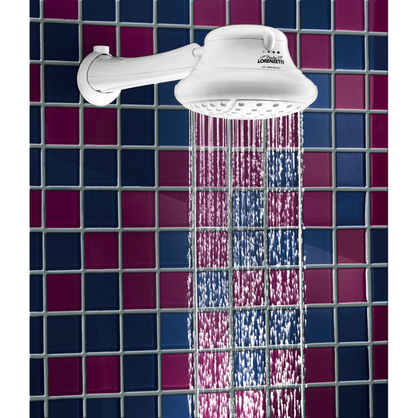 Ducha Bella Ducha Lorenzetti 127V - Branca - 4 Temperaturas - Aquecimento e Economia - Grande Espalhador - Resistência de Troca Rápida Tipo Refil