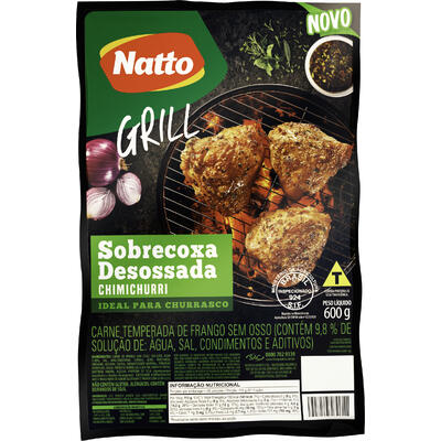 Sobrecoxa de Frango Temperada Natto Congelada 600g