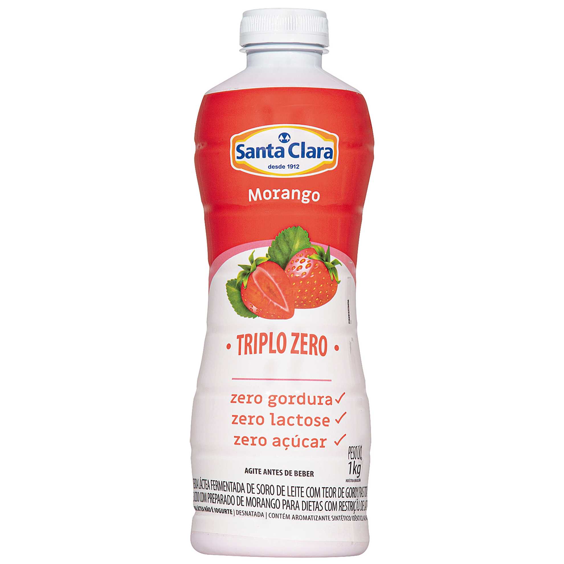 Bebida Láctea de Morango Triplo Zero Santa Clara 1kg