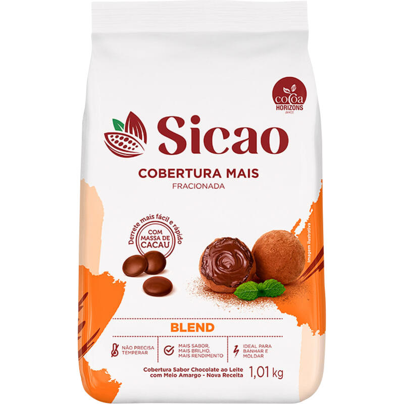 Cobertura de Chocolate em Gotas Sicao Mais Blend 1,01kg