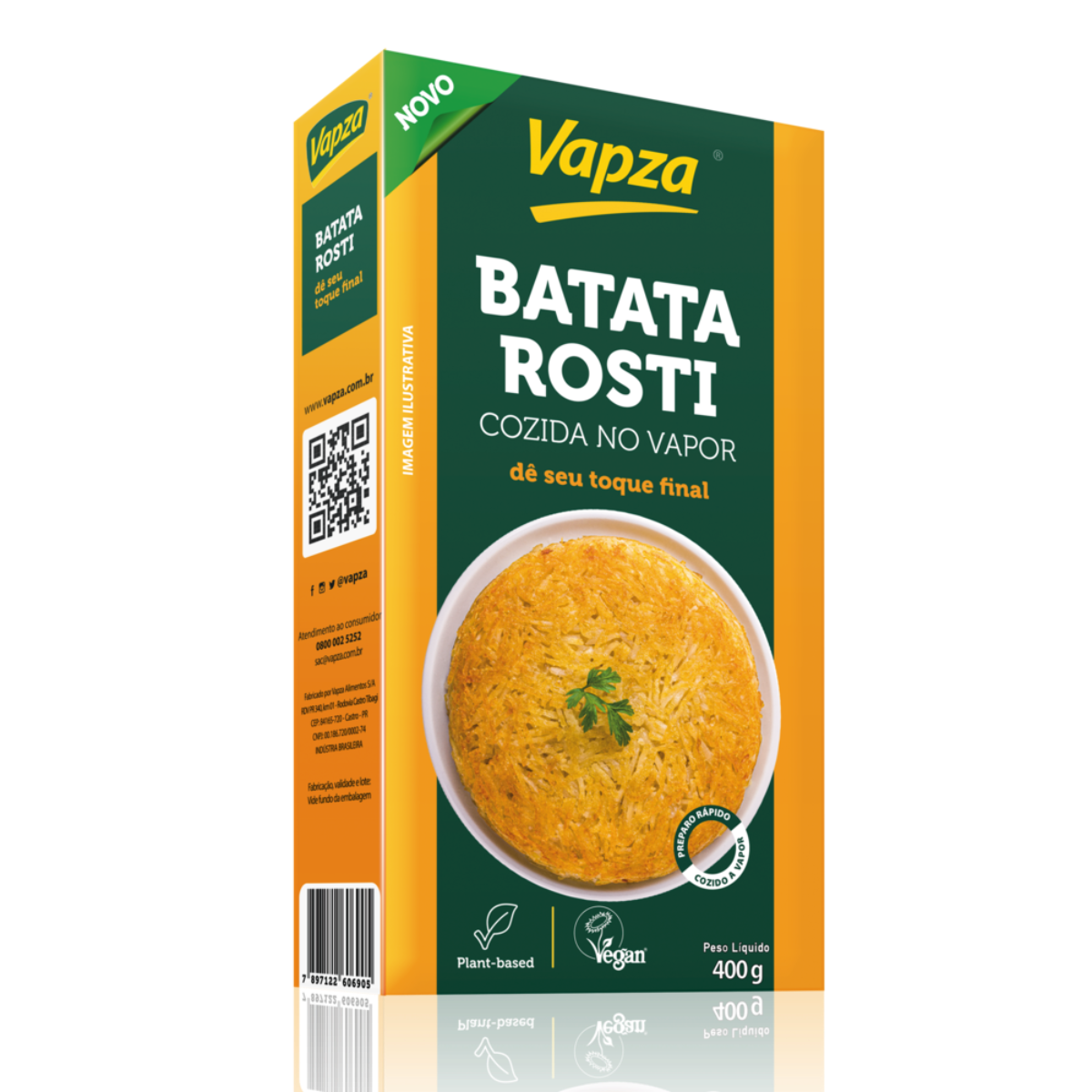 Batata Rosti Cozida no Vapor Vapza 400g