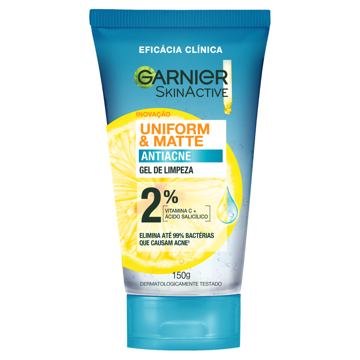 Gel de Limpeza GARNIER Skin Active Uniform & Matte Antiacne 120g