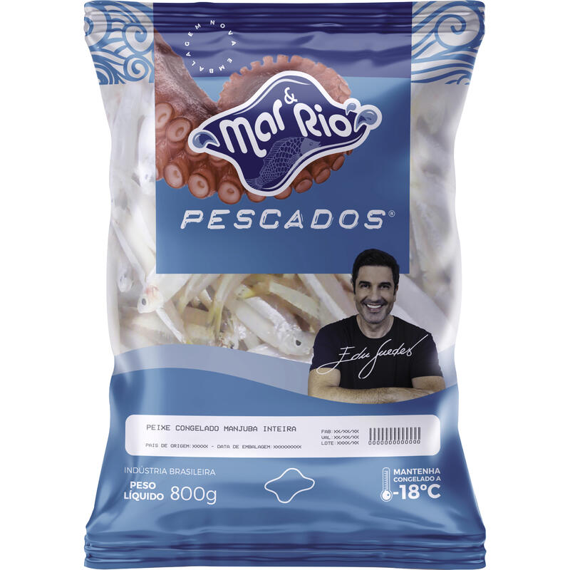 Peixe Manjuba Inteira Mar & Rio Congelado 800g