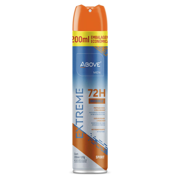 Desodorante Aerossol Above 200nl - Extreme Sport - Masculino - Leve Mais, Pague Menos