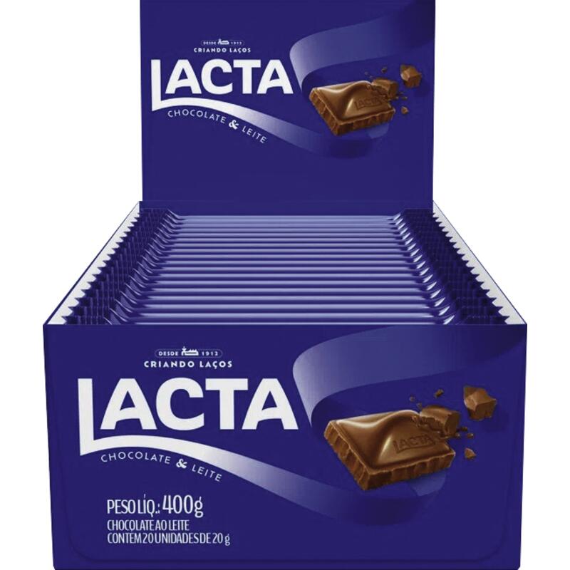 Chocolate Lacta Ao leite 20 un x 20g