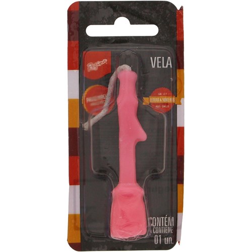 Vela Aniversario Regina Rosa N.1 Un
