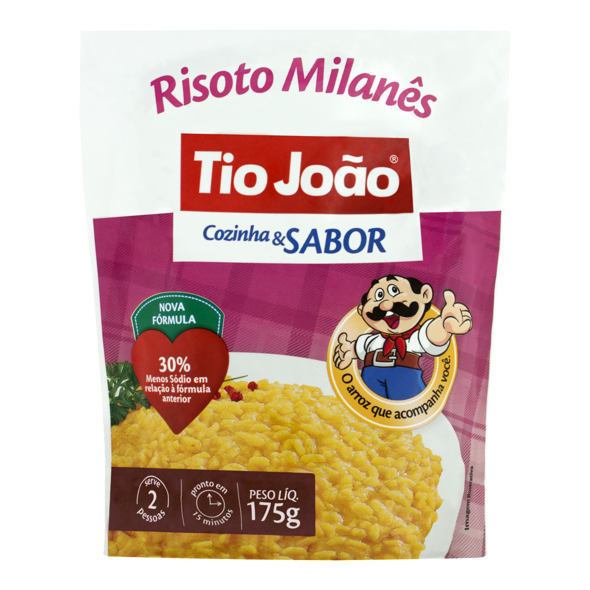 Risoto Milanês Cozinha e Sabor TIO JOÃO Pacote 175g