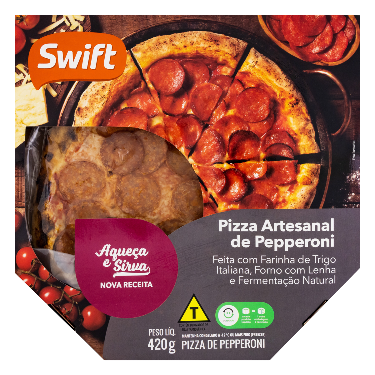 Pizza Artesanal Pepperoni Swift 420g