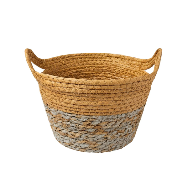 Cesto Tocatta 26cm - Palha e Corda - Marrom - Ref. 37783
