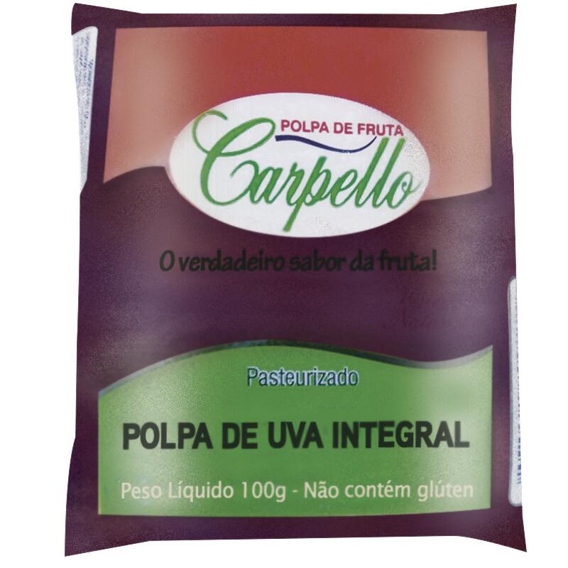 Polpa de Fruta Carpello Uva 100g