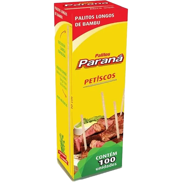 Palito para Petisco Paraná Bambu - Com 100 Palitos