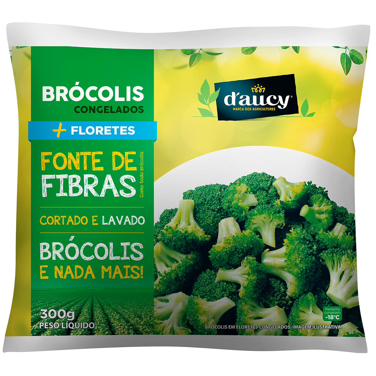Pacote Brocolis Florete Congelado 300g Daucy