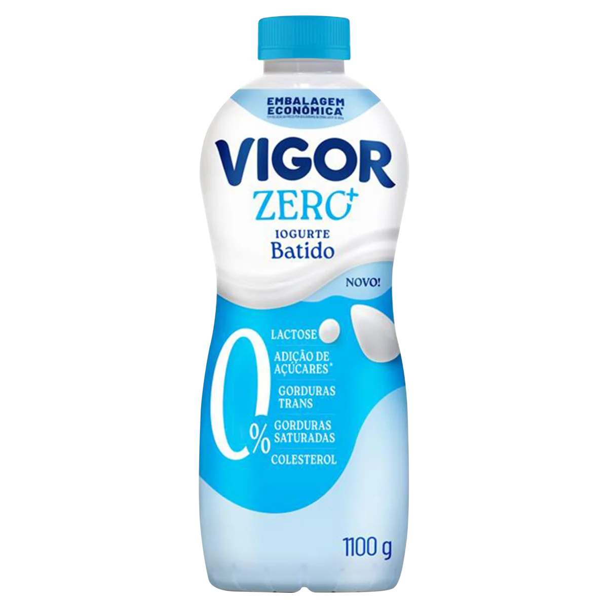 Iogurte Desnatado Batido Zero Lactose Vigor 1100g Embalagem Econômica