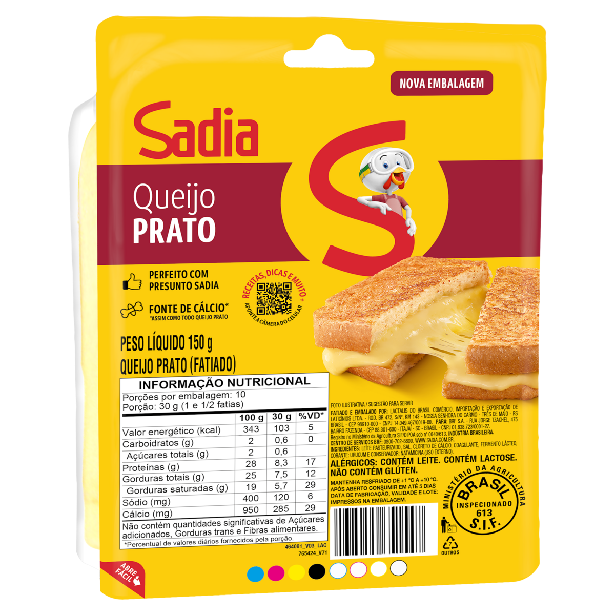 Queijo Prato SADIA Soltíssimo Fatiado 150g