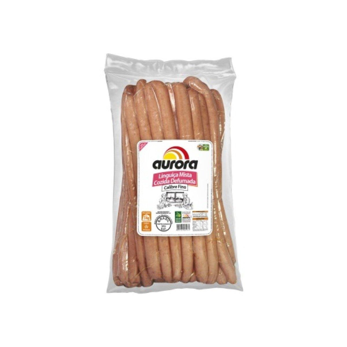 Linguiça Mista Fina Defumada Aurora 400g