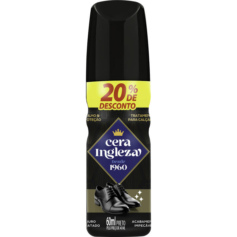 Líquido para Calçados Ingleza Preto Promocional 60ml