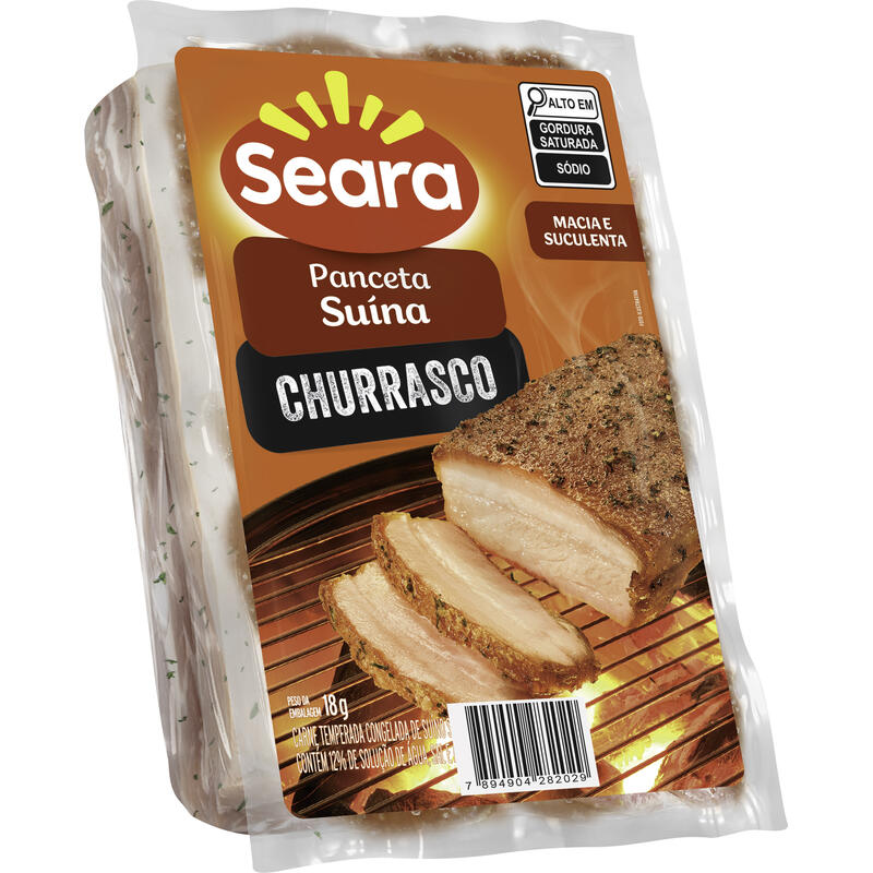 Panceta Suína Temp Seara Cong Churras Preço por quilo na peça