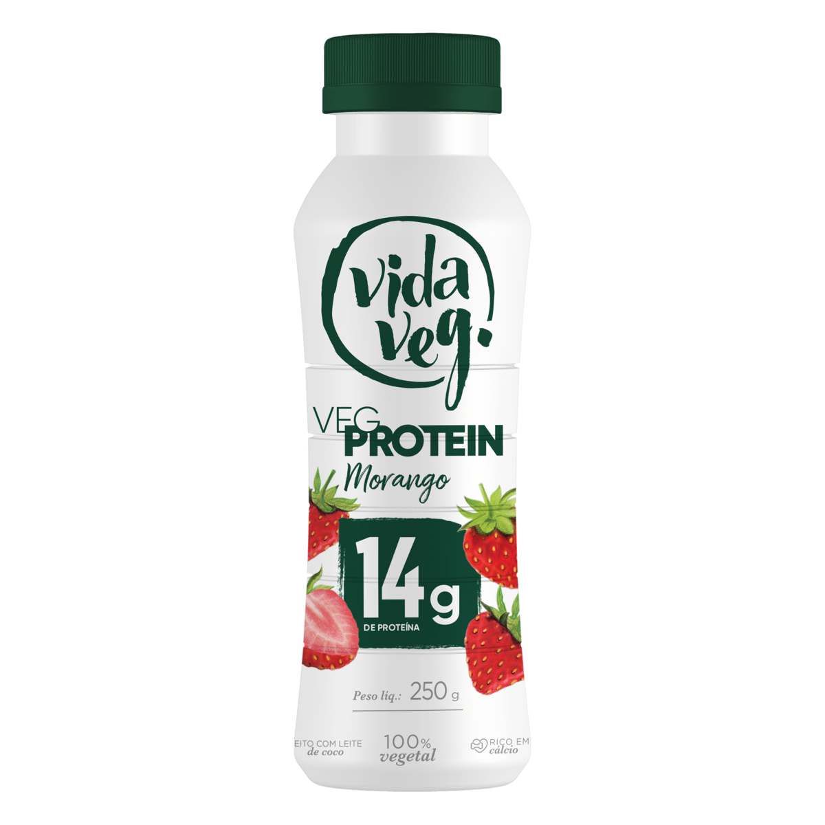 Iogurte Vegprotein Vida Veg Sabor Morango 250g