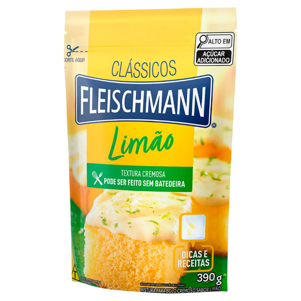 Mistura para Bolo Cremoso Limão Fleischmann Sachê 390g
